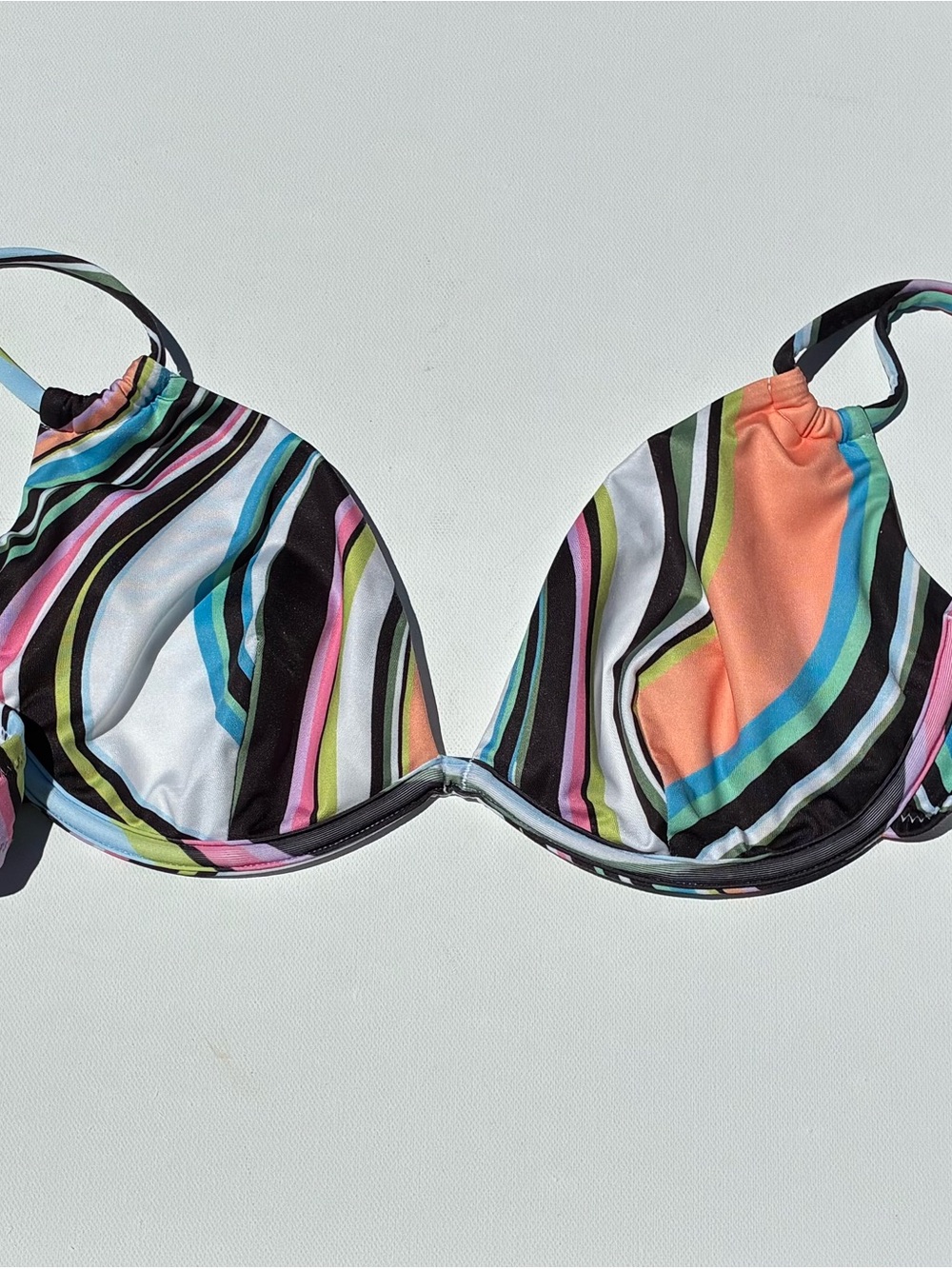 Sanctuary Multi Wavy Double-Strap Bikini Top, M